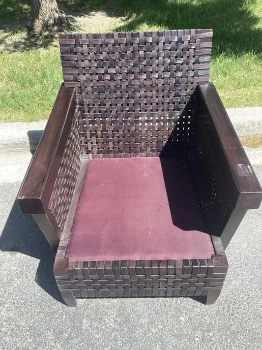 Woven Wood Outdoor Chair