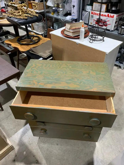Green 5 Drawer Dresser