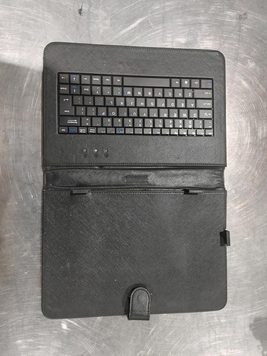 Black Leather Keyboard Case For iPad/Tablet UNTESTED - Fair