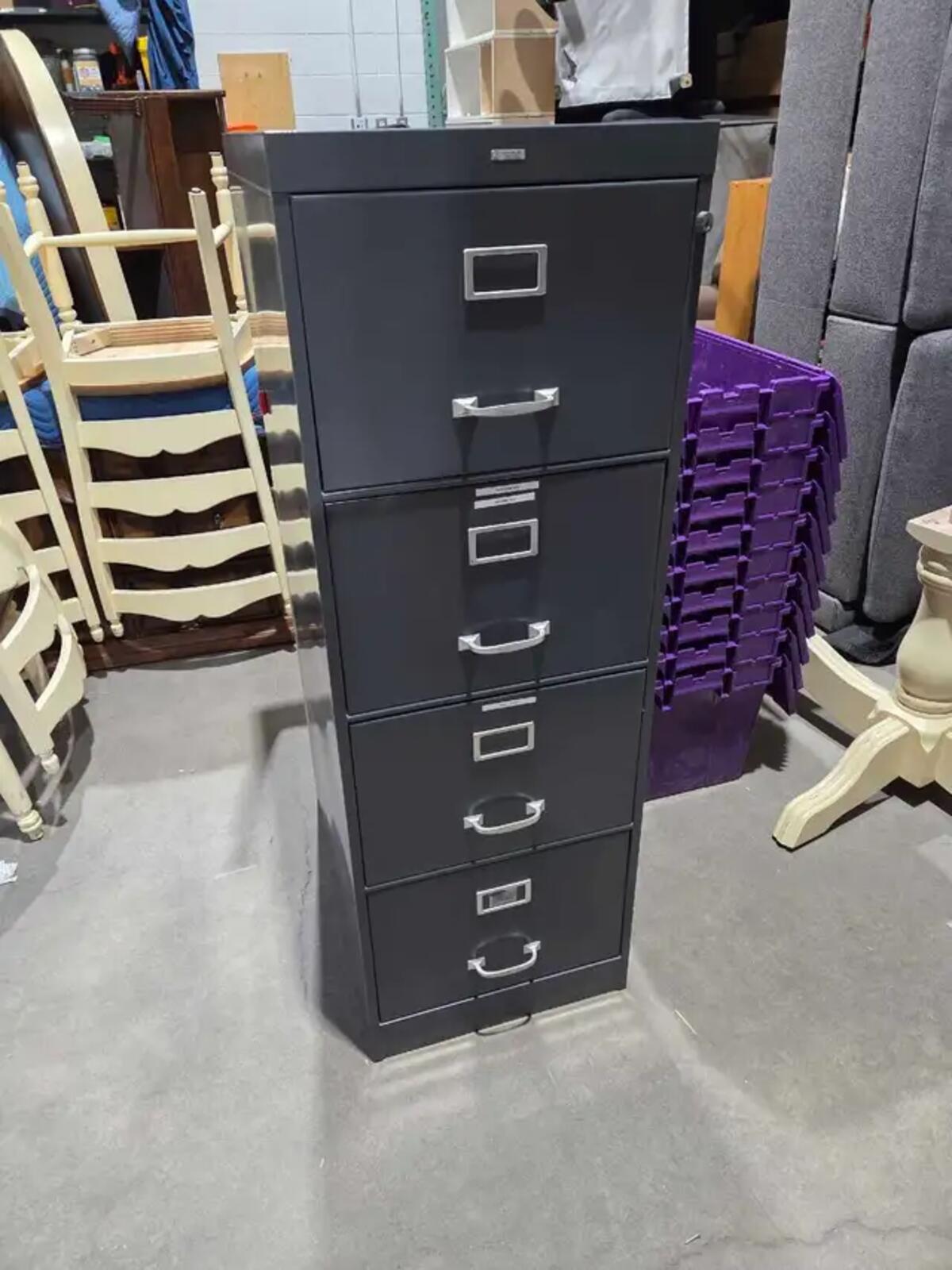 Cole Steel 4-drawer vertical filing cabinet