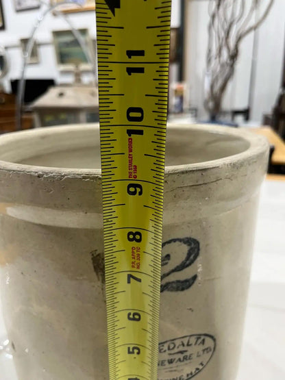 Ceramic planter with postage stamp detail