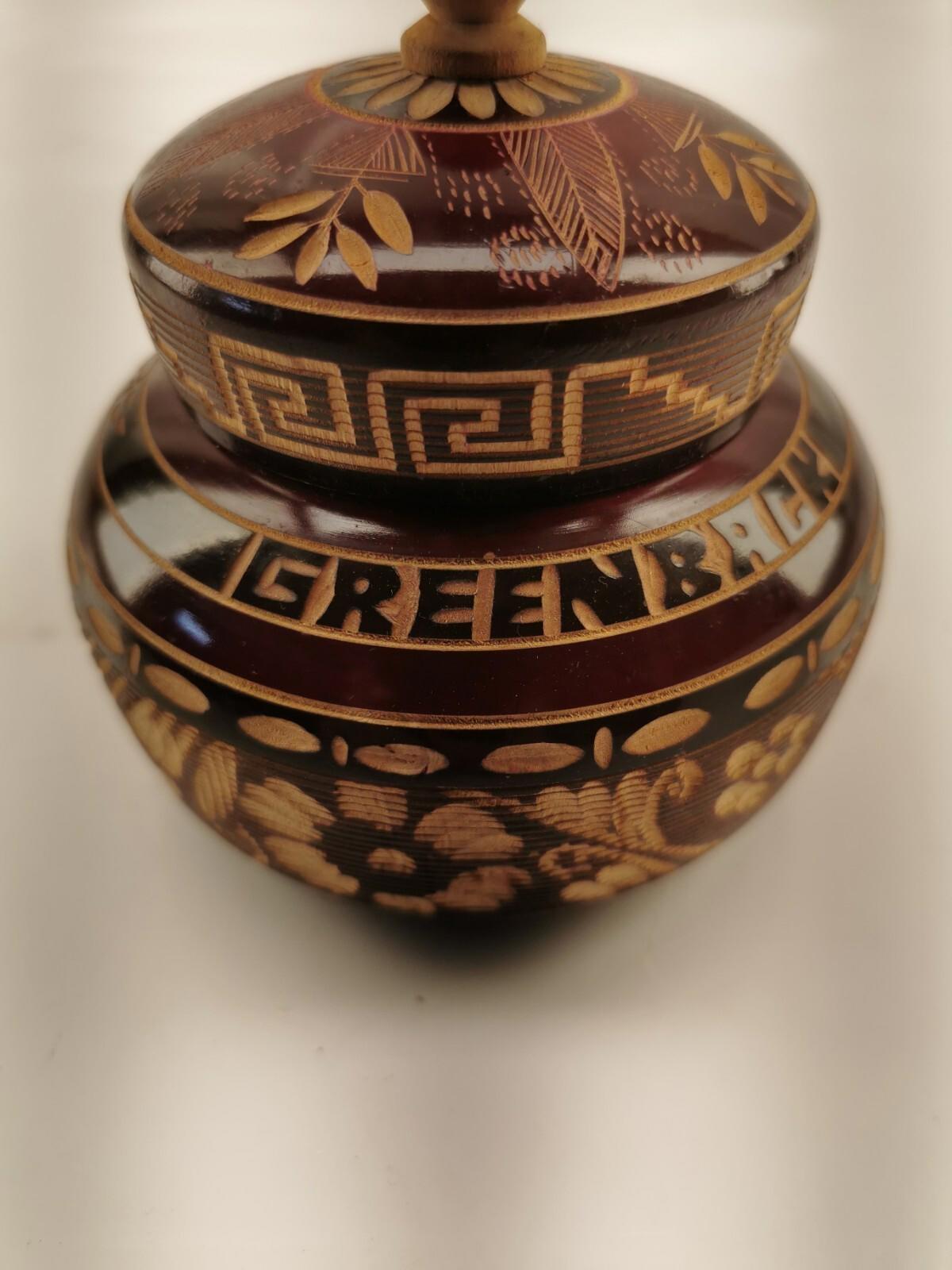 Elegant Vintage Floral Hand Carved Wooden Box With Lid/ Trinket Box