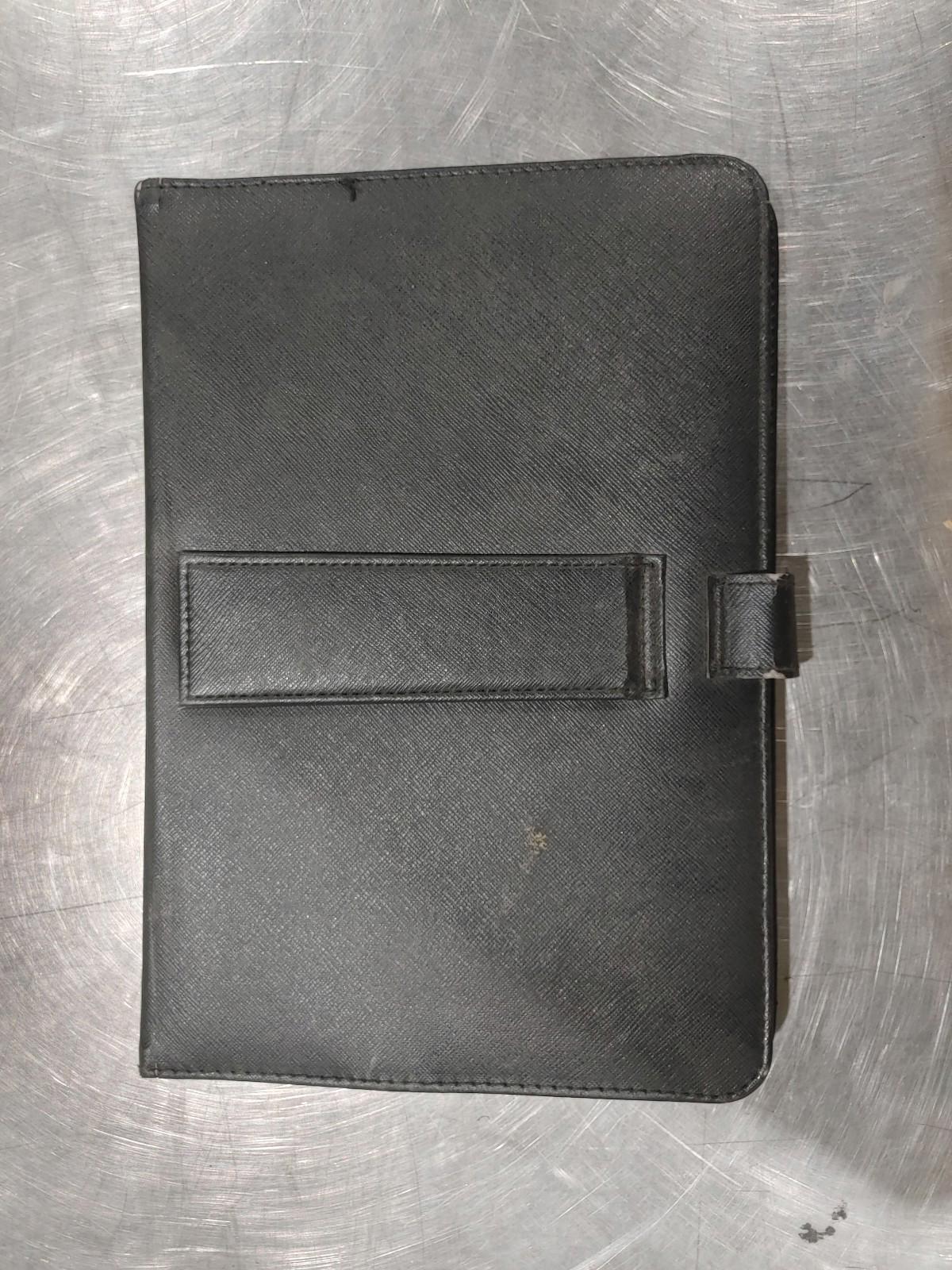 Black Leather Keyboard Case For iPad/Tablet UNTESTED - Fair