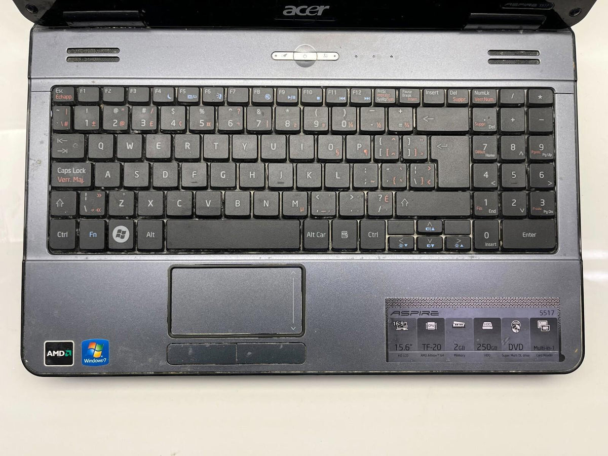 Acer Aspire S517 Laptop Athlon 64 TF-20 FOR PARTS