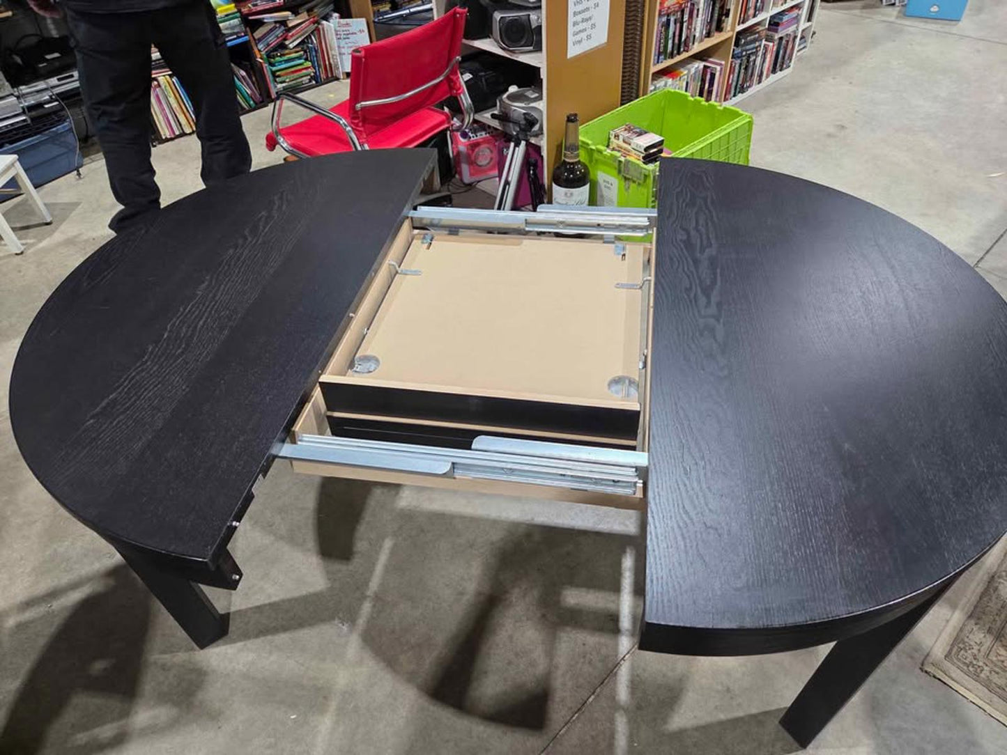 IKEA BJURSTA Black Extendable Dining Table