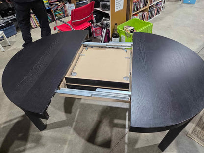 IKEA BJURSTA Black Extendable Dining Table