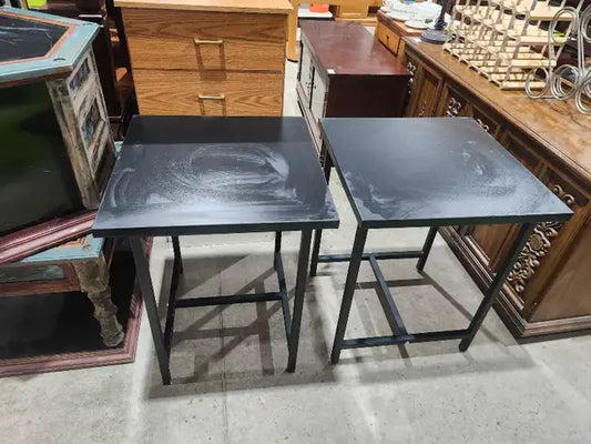 Black Side Table Set