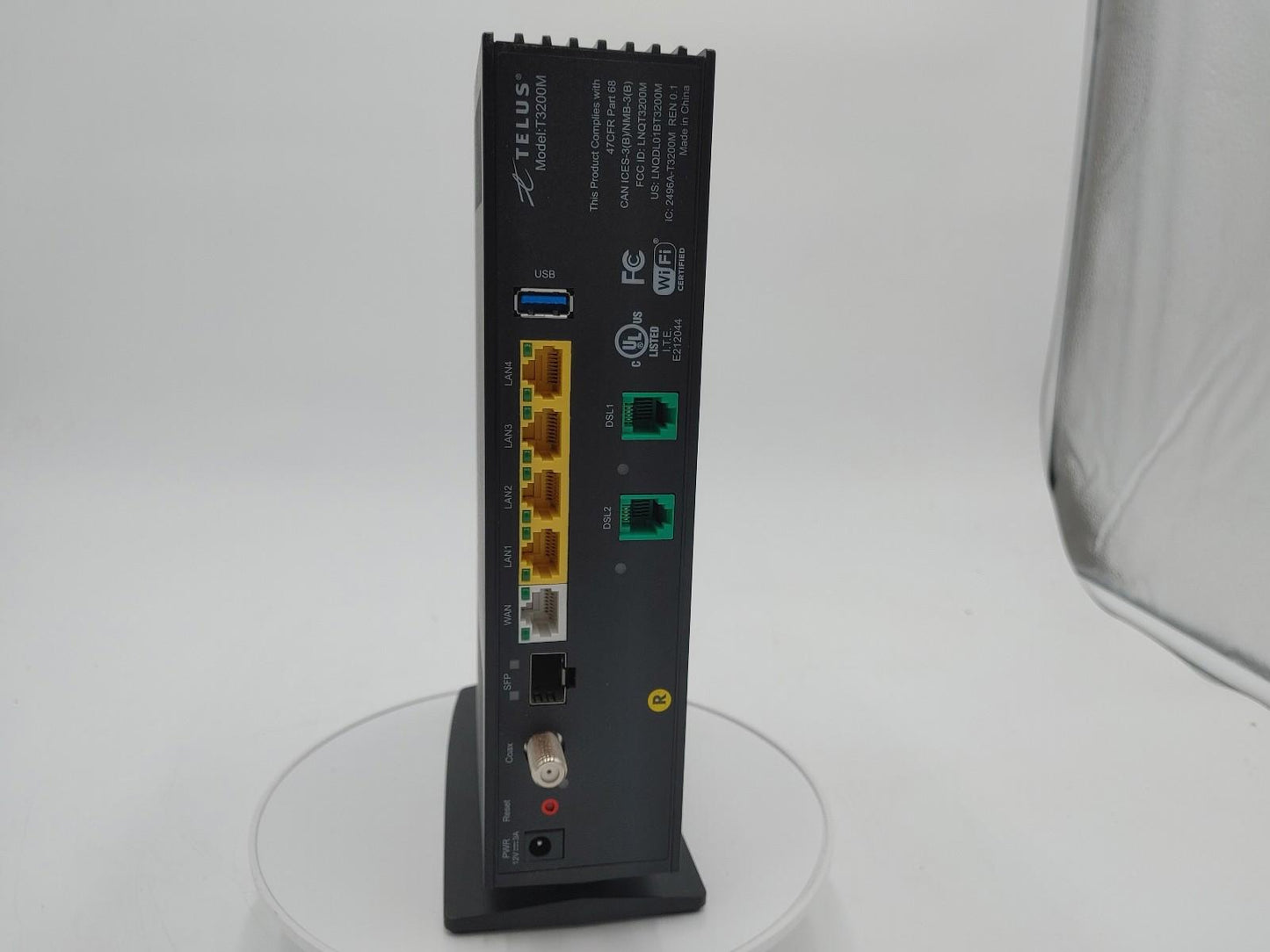 Good Condition Telus Wi-Fi Modem - T3200M Black Tested Working