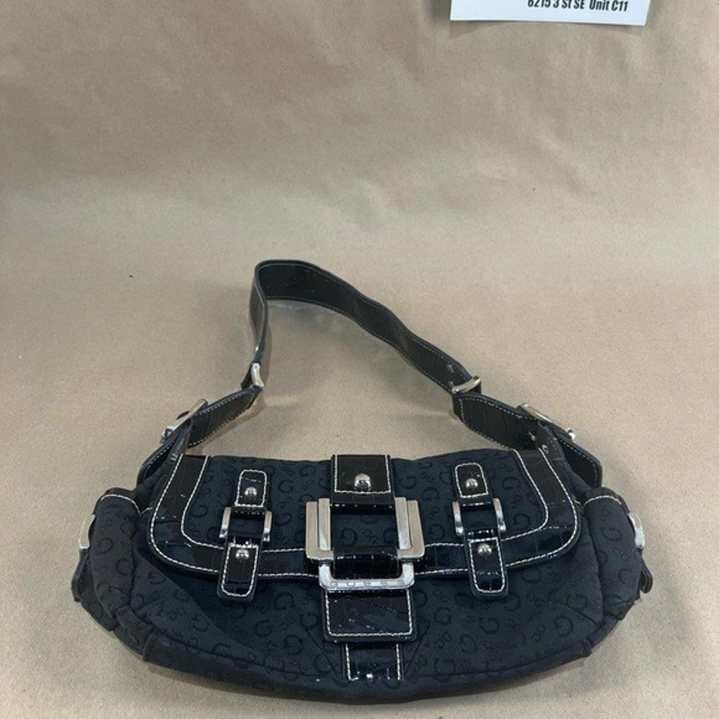 Vintage Y2K Guess Black Monogram Bag