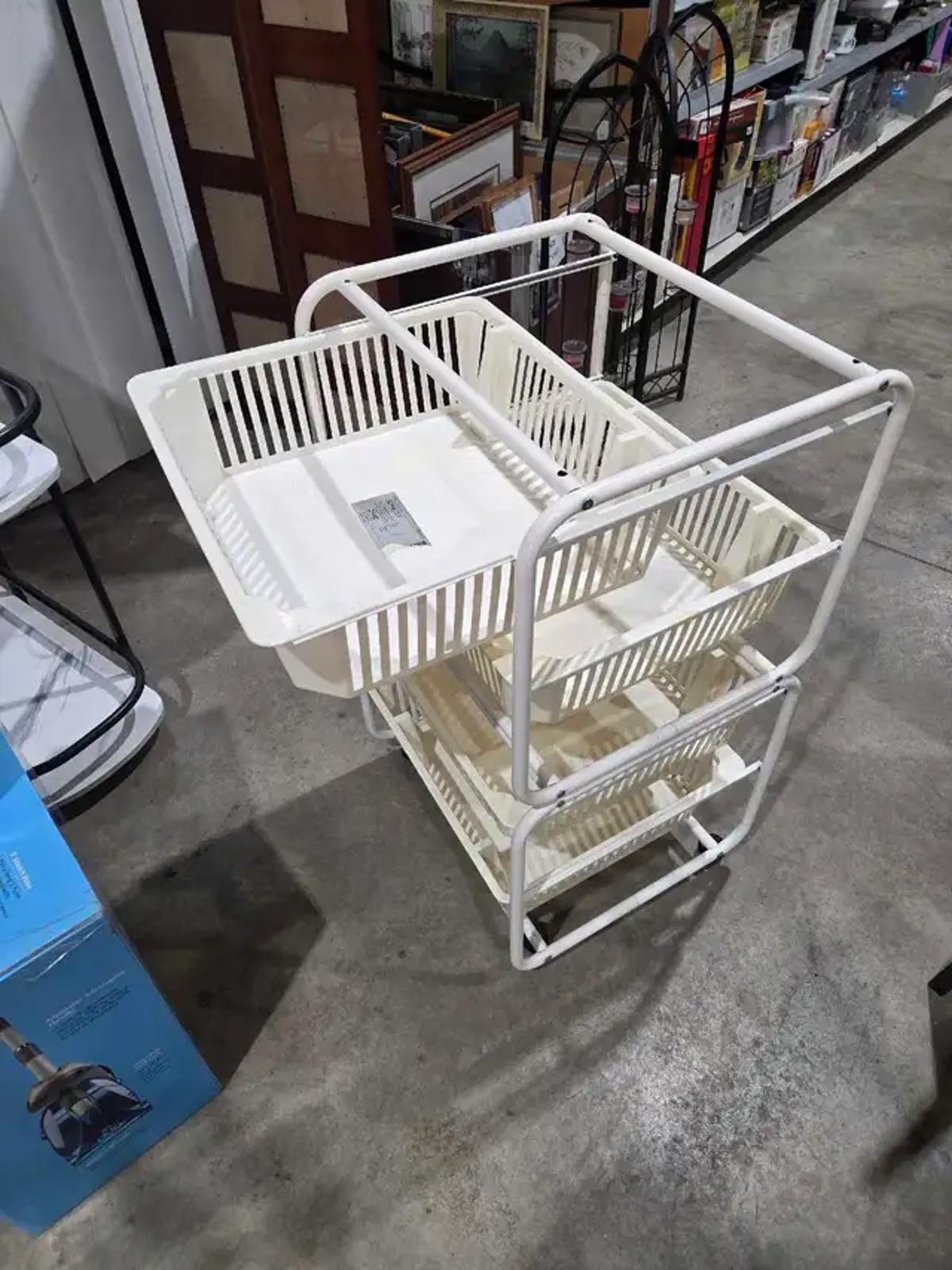 Vintage IKEA Simo 4-Shelved Rolling Cart