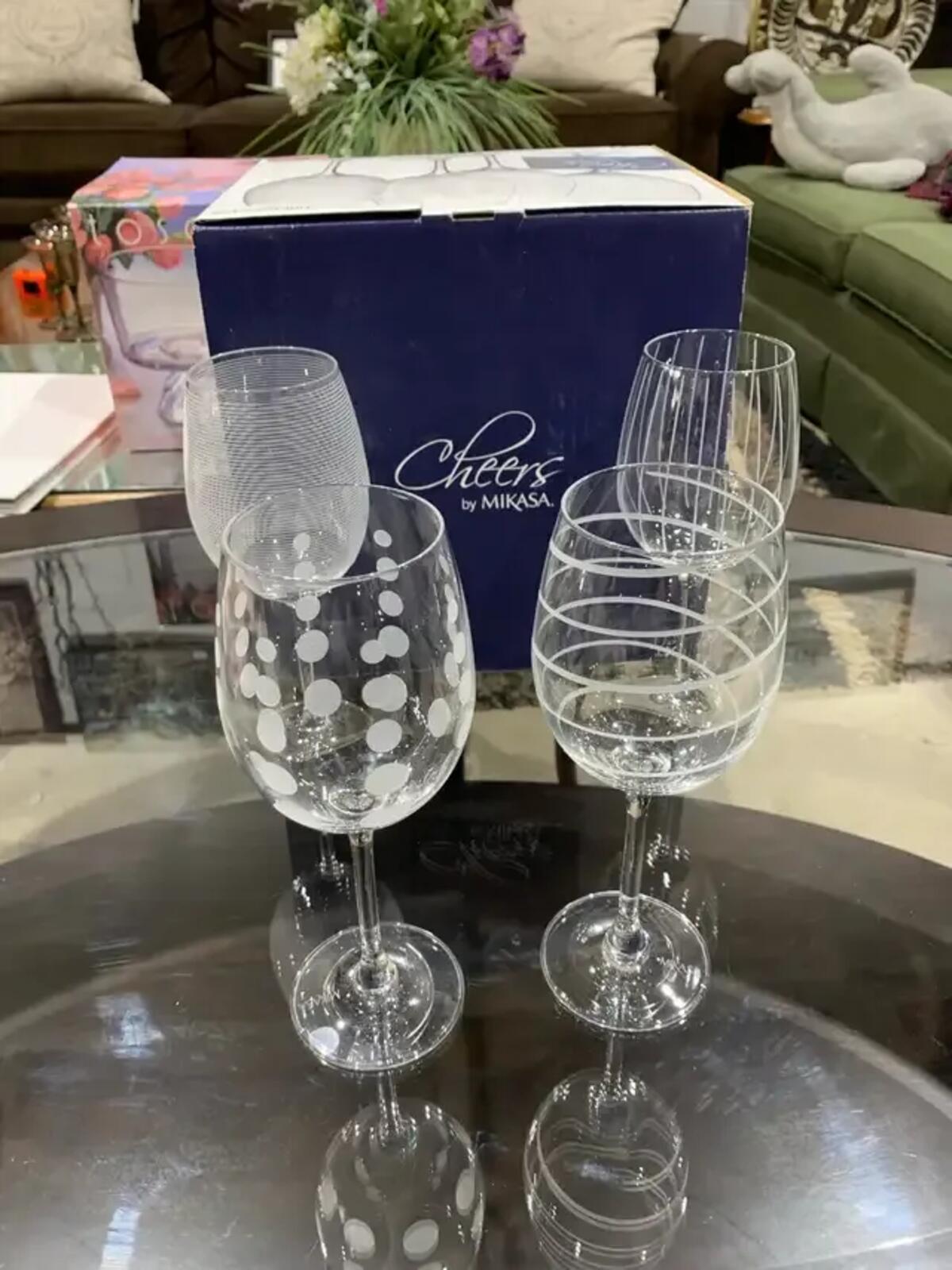 Mikasa Cheers Crystal Wine Glasses
