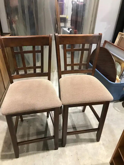Wooden stoop chairs - 2 Available