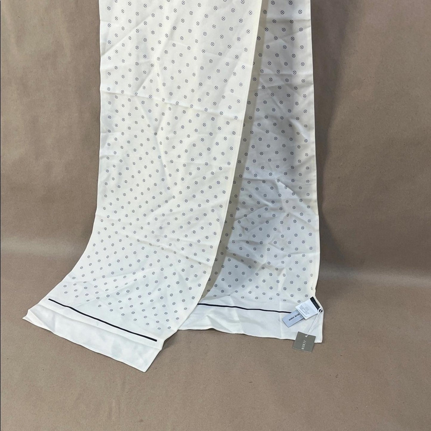 NWT J.Crew Elegant Cream Silk Scarf