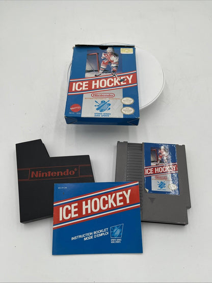 1988 Nintendo NES Ice Hockey Video Game Cartridge Box Full Set