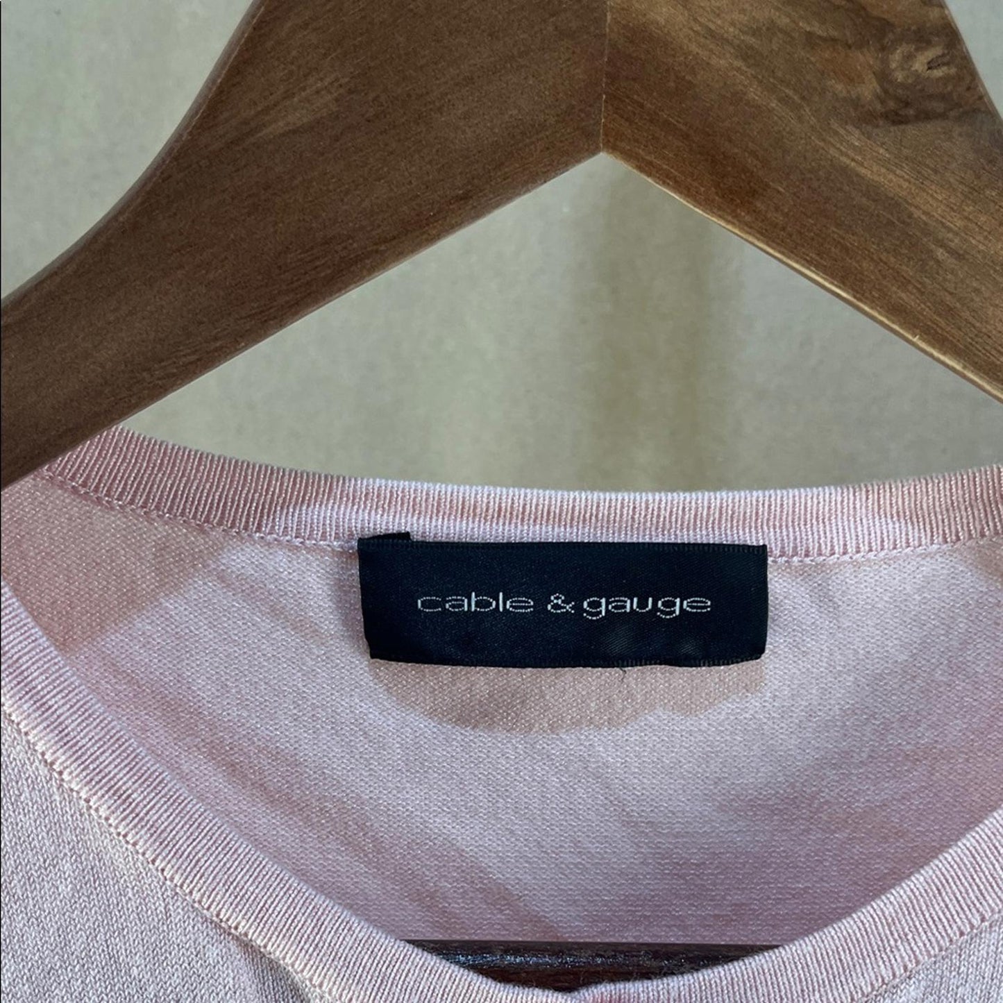 Cable & Gauge Light Pink Knit Cardigan (Size S)
