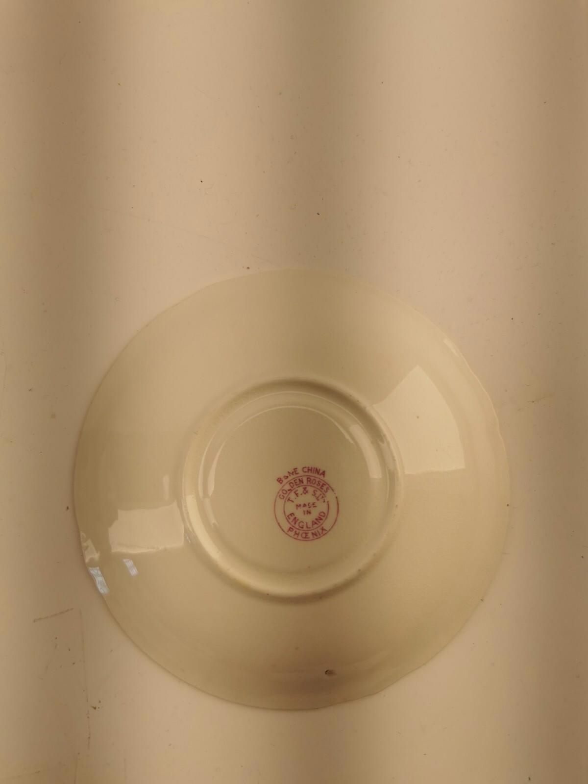 Assorted bone china set 4 cups and 10 saucers. Made in England/Japan/China