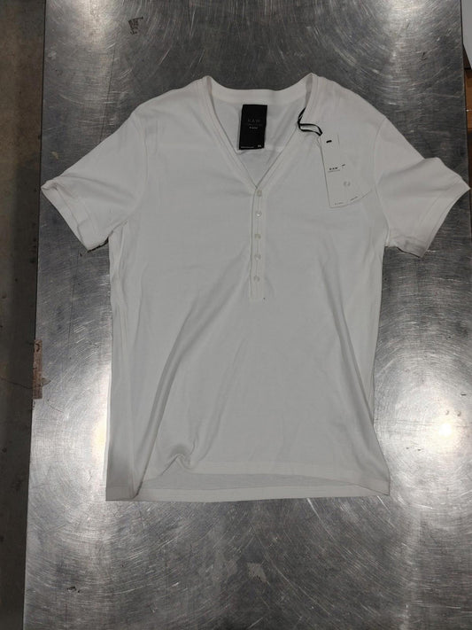 Brand New G-Star RAW CorrectLine Charley Granddad T-Shirt White Men's Size XL