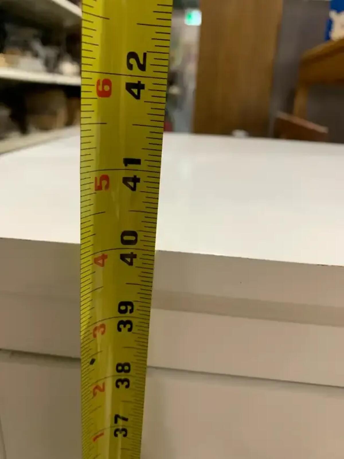 40” Tall White Bathroom Storage Unit