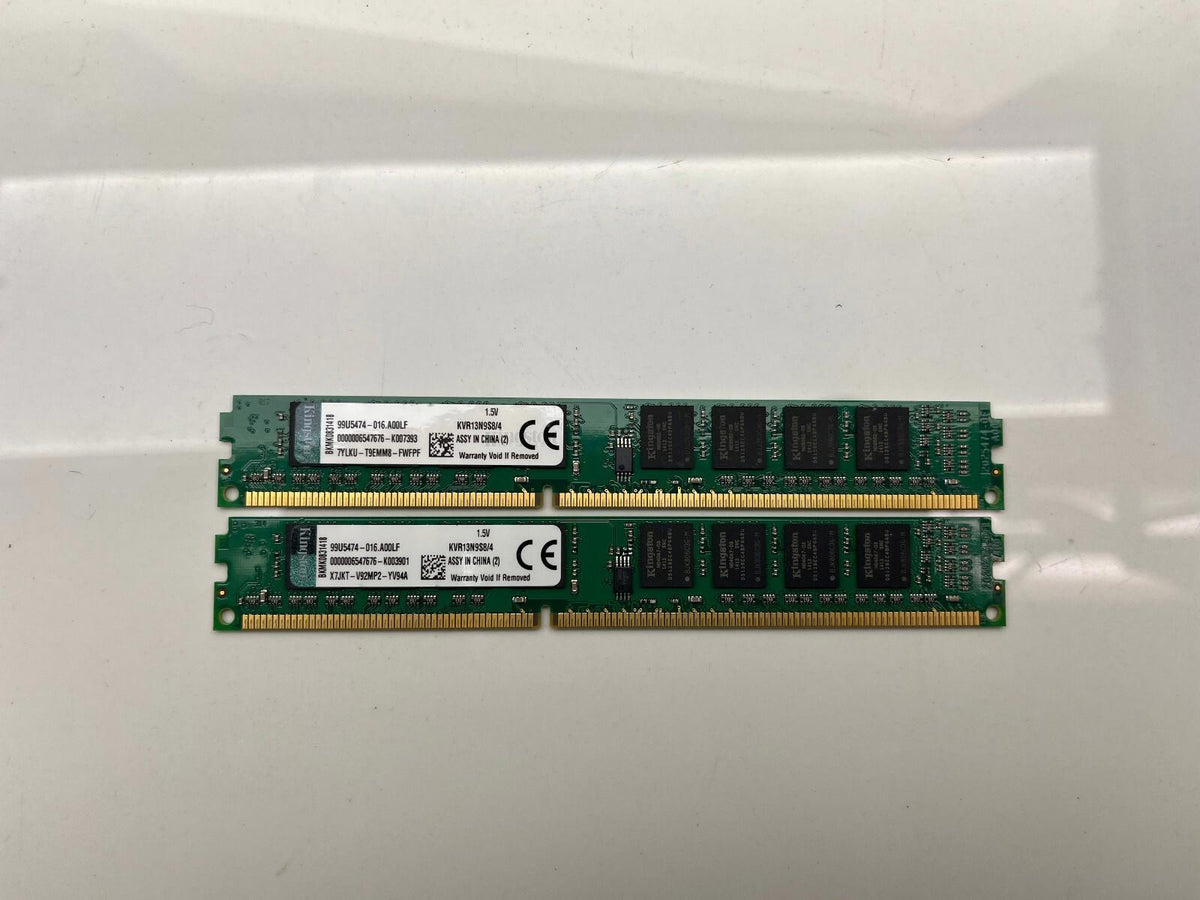 Kingston KVR 8GB (4GBx2) DDR3 1333 Low Profile RAM Kit KVR13N9S8/4