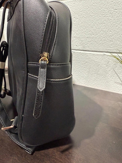 Stylish Black Mini Backpack Purse