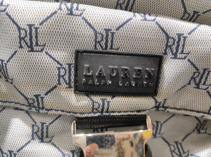 LAUREN RALPH LAUREN Gray Purse Bag Handbag Plaid With Buckle