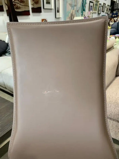 Brown Modern Faux Leather Dining Chairs - set of four