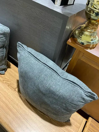 Set of Two Grey Decorative Pillows 20” x 20”