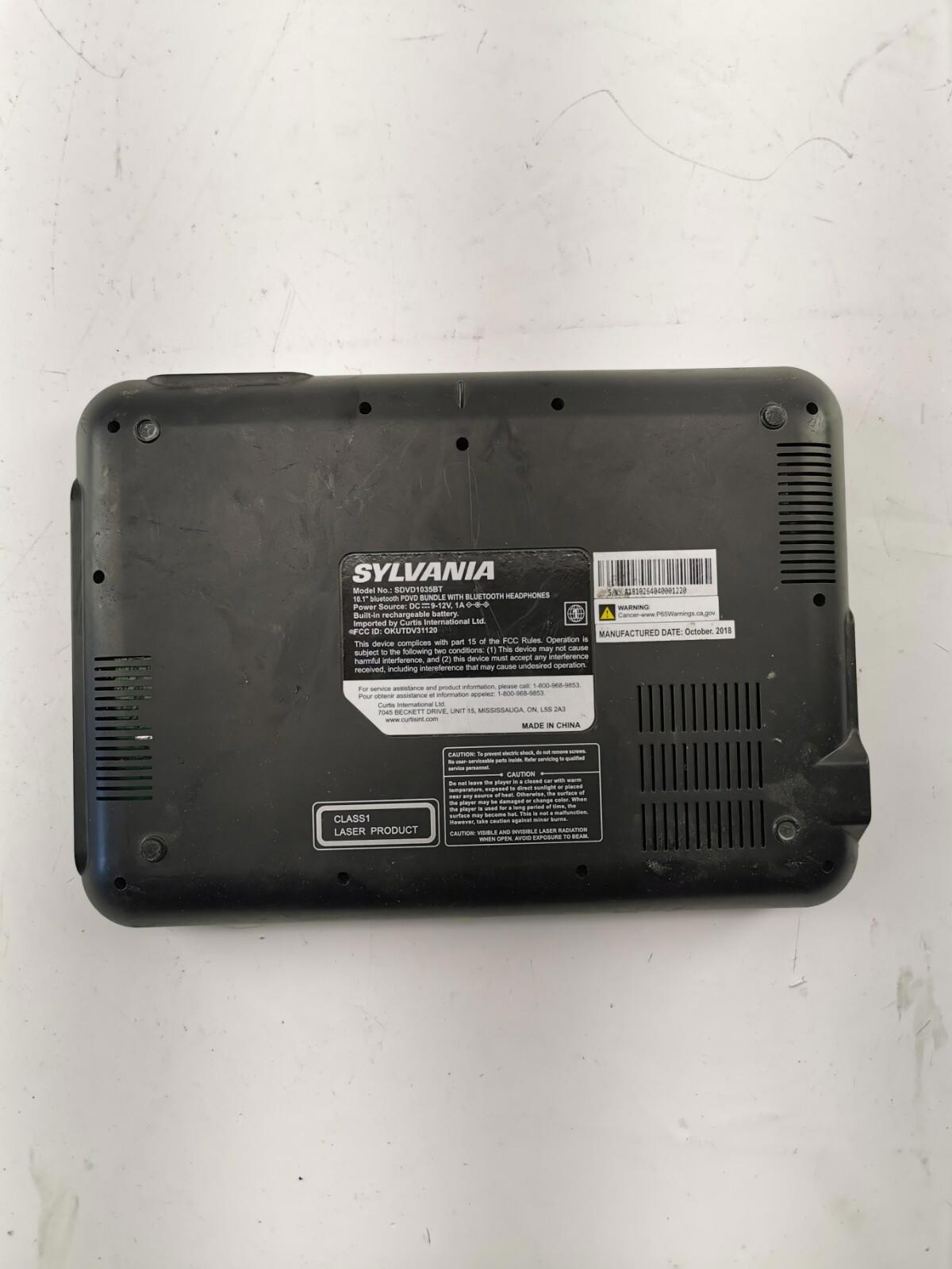 Sylvania SDVD1035BT Screen Portable DVD Player - Black (SEE PHOTOS)