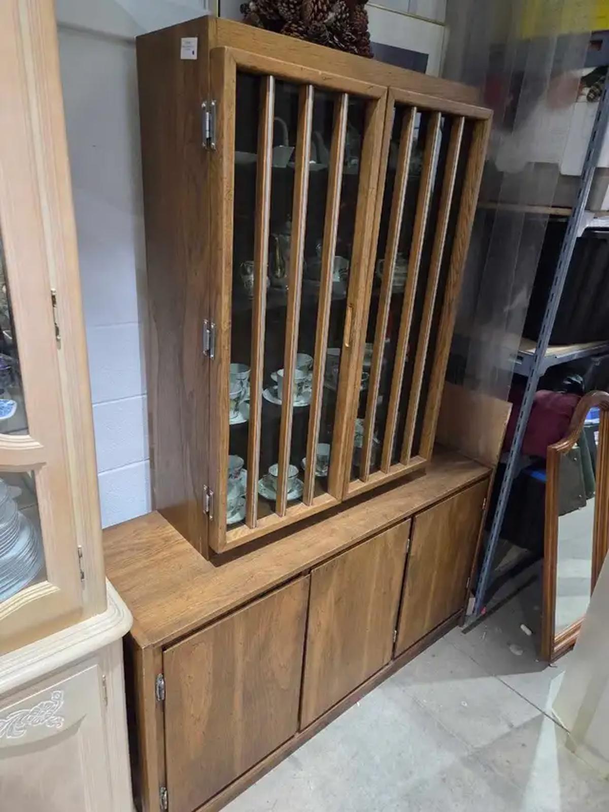Vintage Display China Cabinet