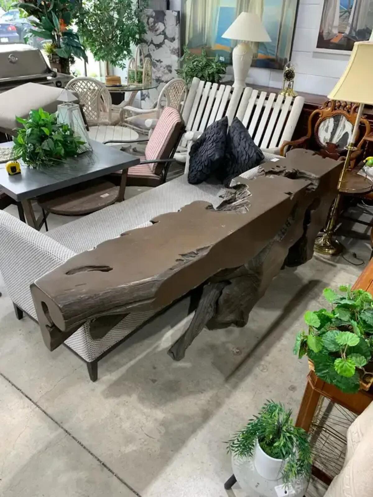 Live Edge Effect ResignConsole Table