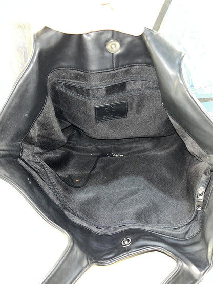 Arbonne Black Faux Leather Tote Bag