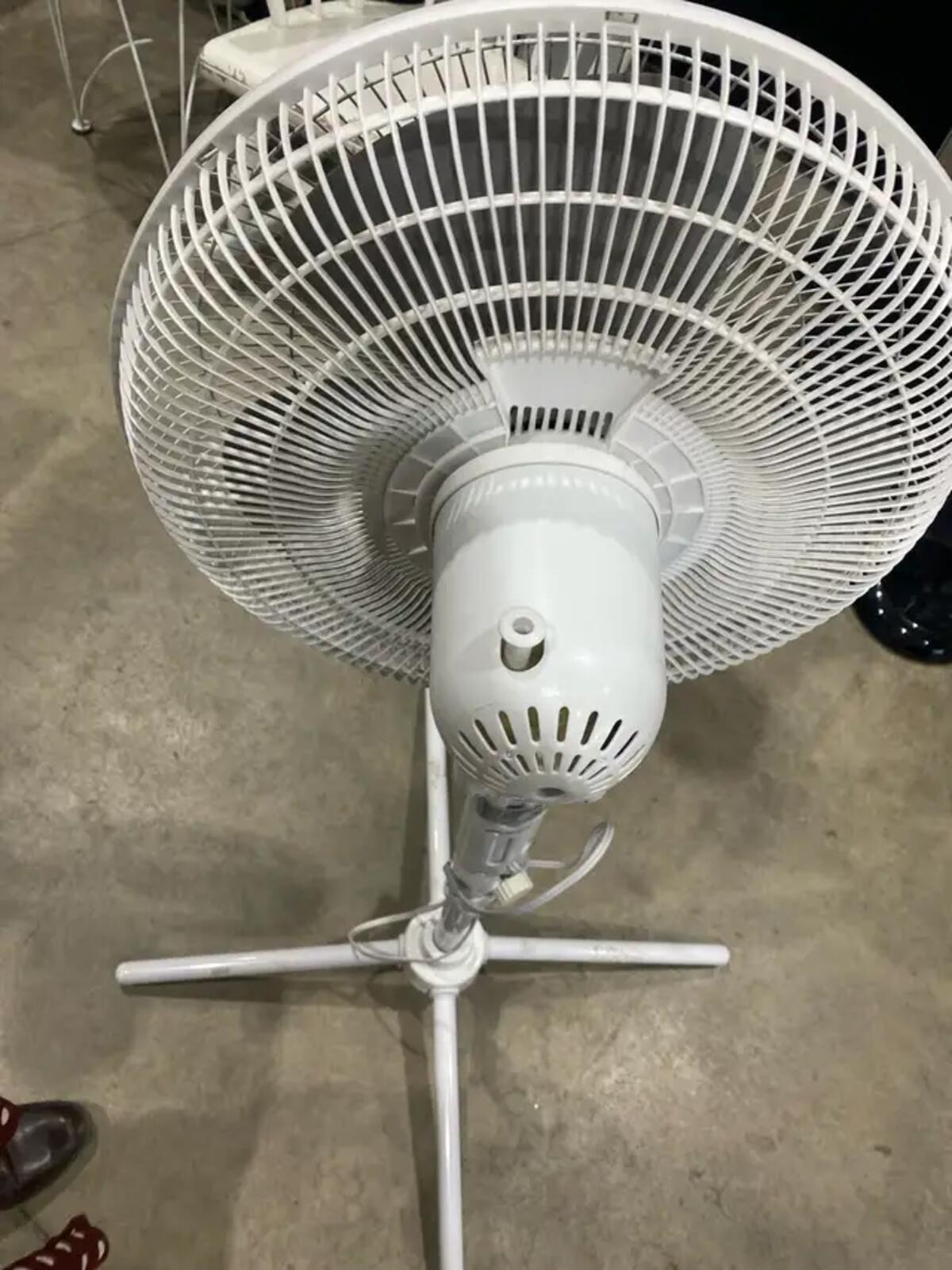 Living Solutions White Standing Fan