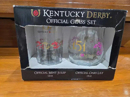 New - Kentucky Derby Glass Set