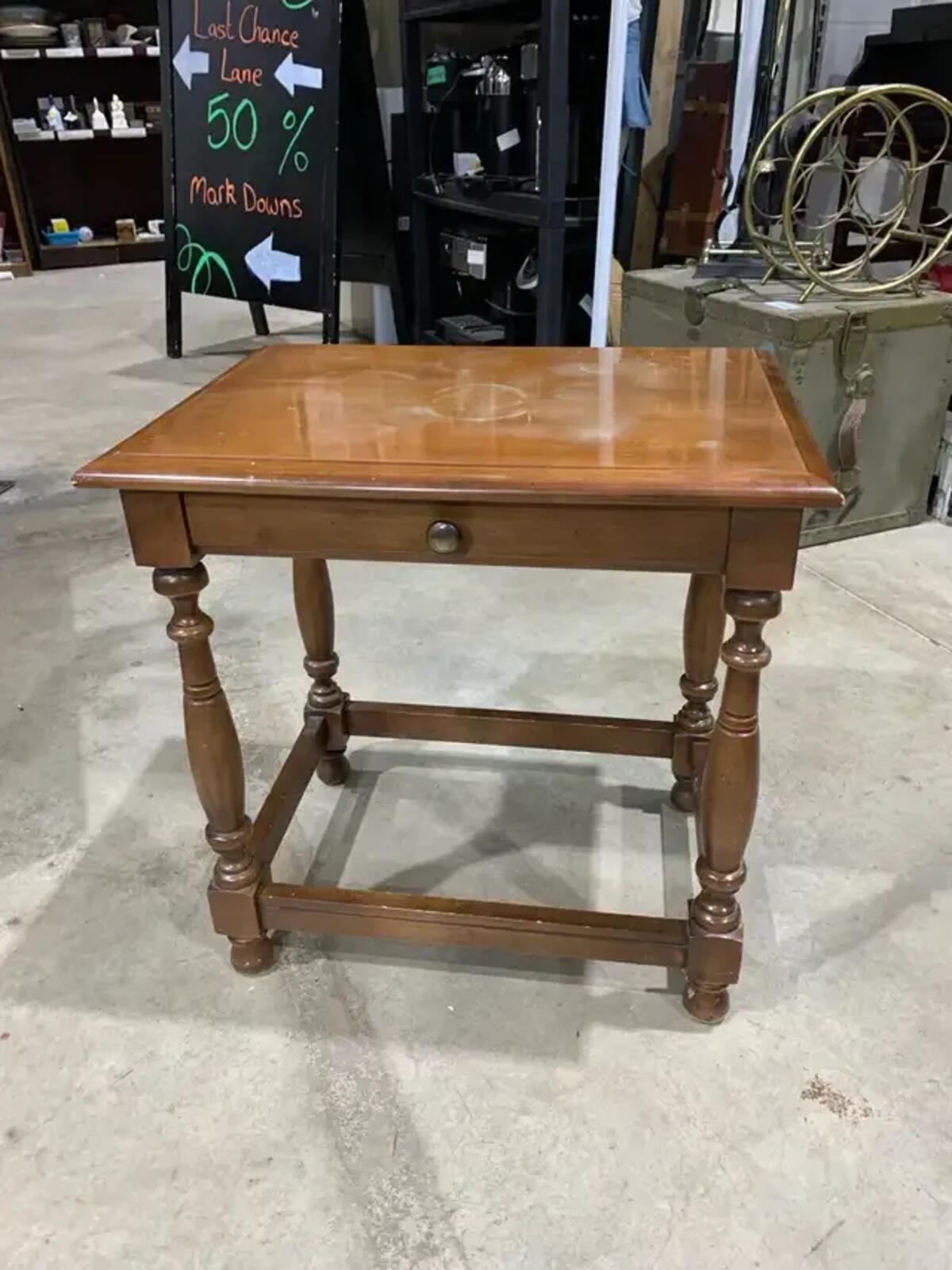 Vintage Faux Drawer Side Table