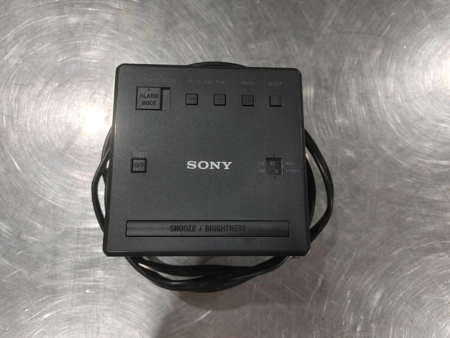 Good Condition Sony Alarm Clock Radio Model ICF-C1 Tested Working Black
