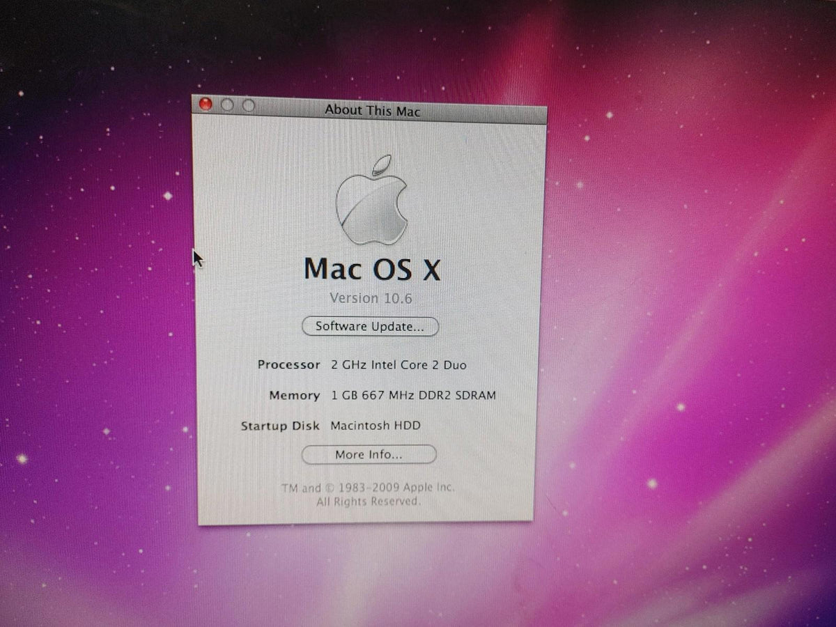 Good Condition Apple 17inch iMac White Late 2006 2Ghz C2D 1GB RAM 160GB HDD