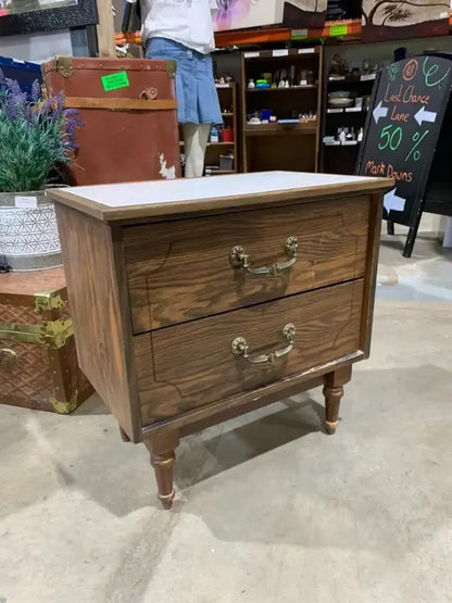 Pastel Tile Bedside Table with drawers