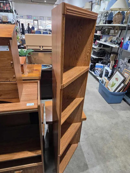 Wooden Tall Corner Shelf