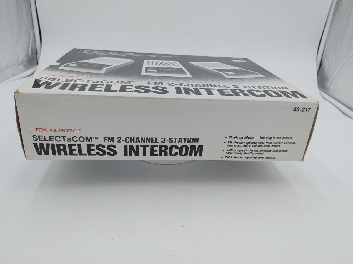 Brand New Realistic SELECTaCOM FM 2-Channel 3-Station Wireless Intercom 43-217