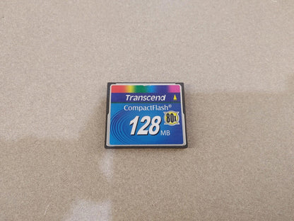 GOOD CONDITION Transcend CompactFlash 128MB 80x Card Black Tested Working