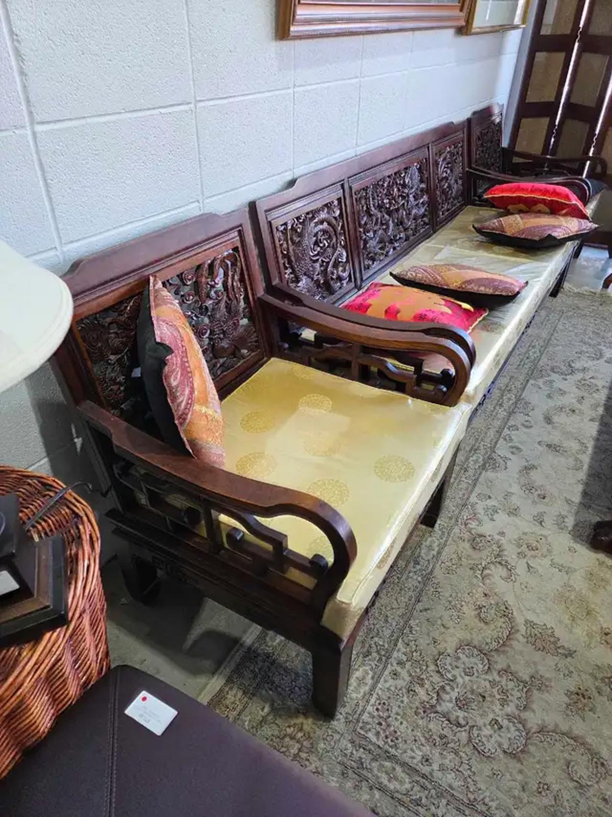 Carved Asian Living Room Set