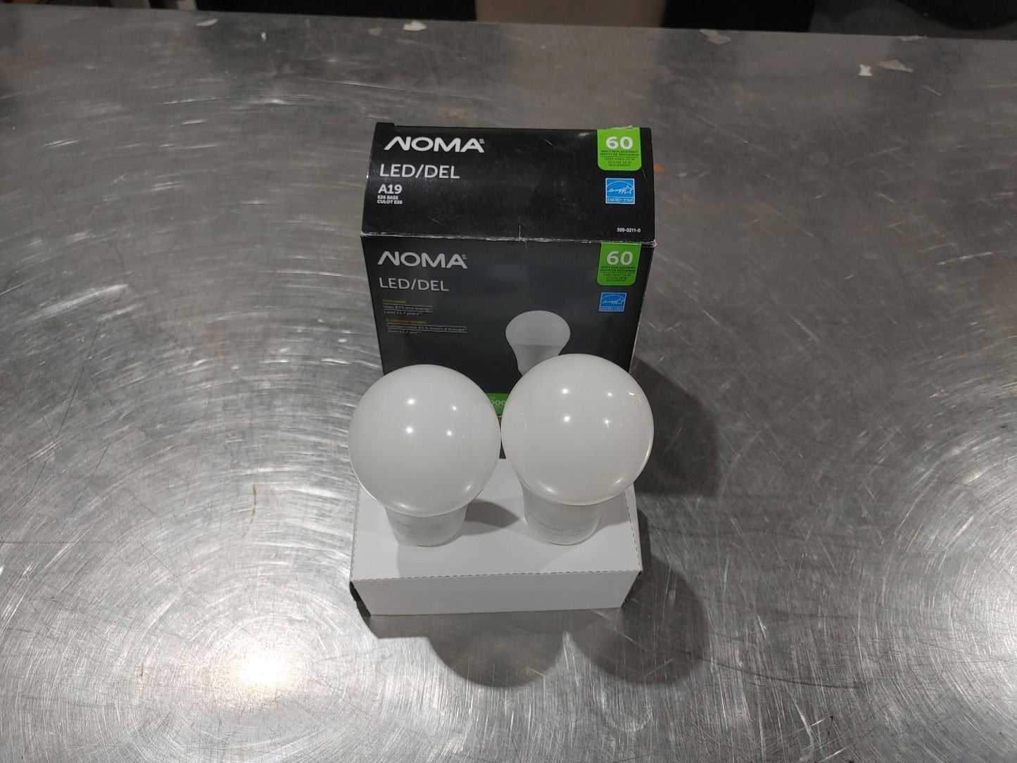 Brand New NOMA A19 60w Replacement Dimmable LED Bulbs pack of 2 Soft White