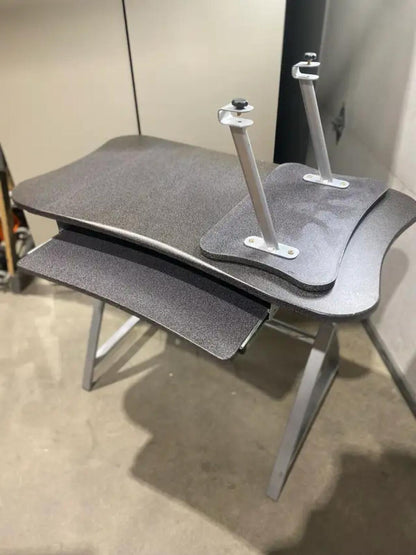 Grey Computer Desk with additional self