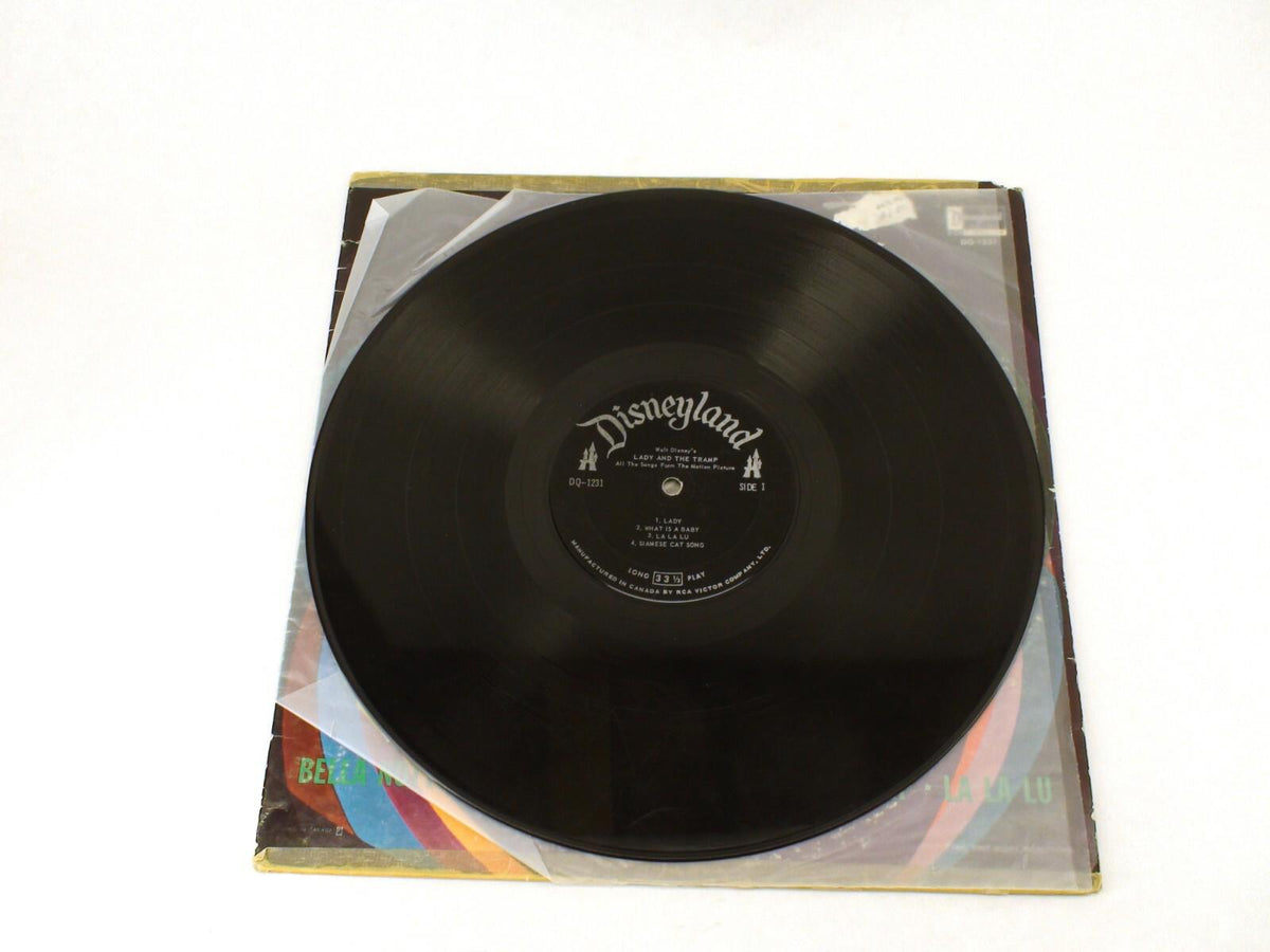 Disque vinyle Disneyland Records - La Belle et le Vagabond, Walt Disney 1963 - Rayé