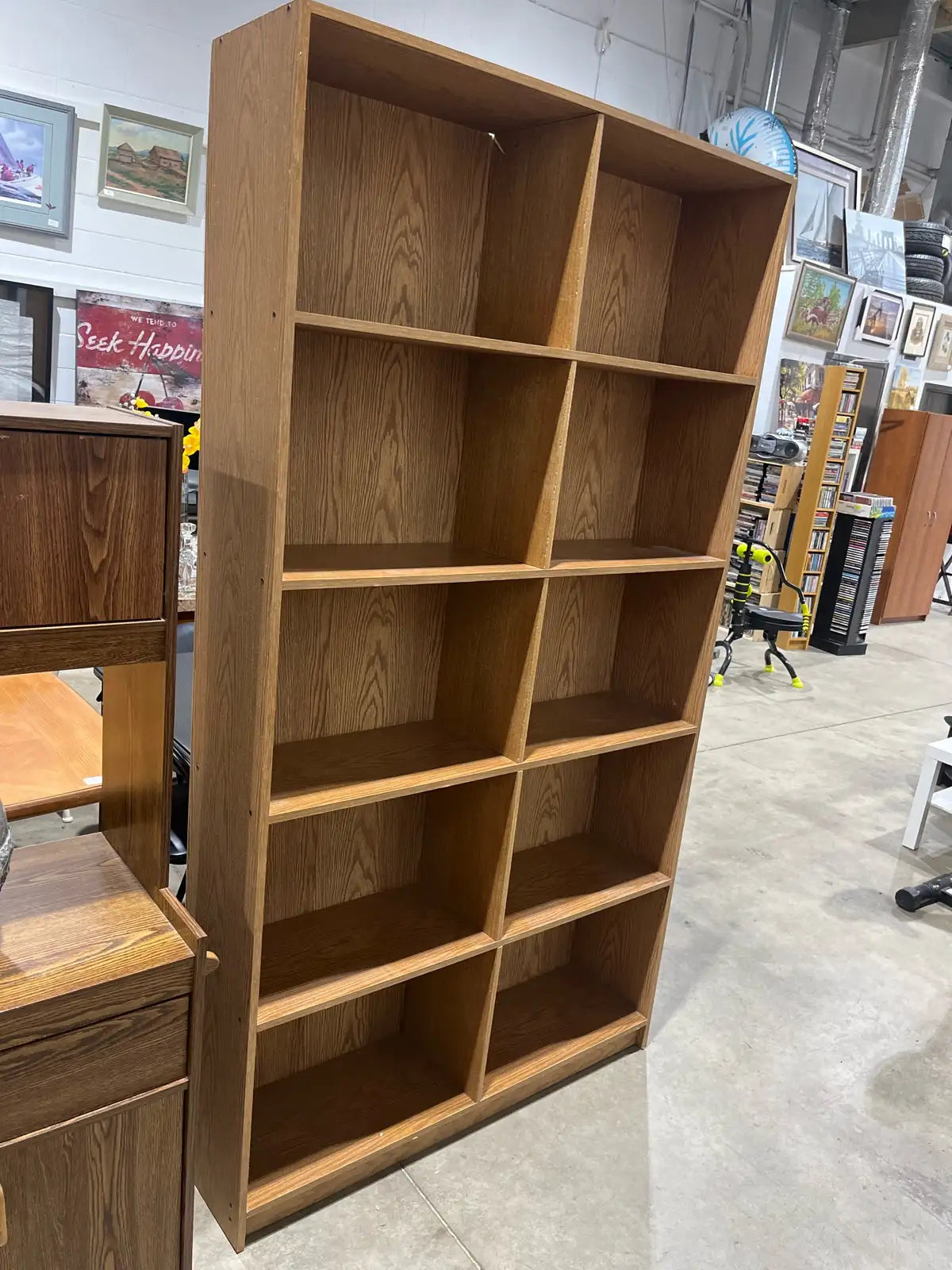Big wooden bookshelf