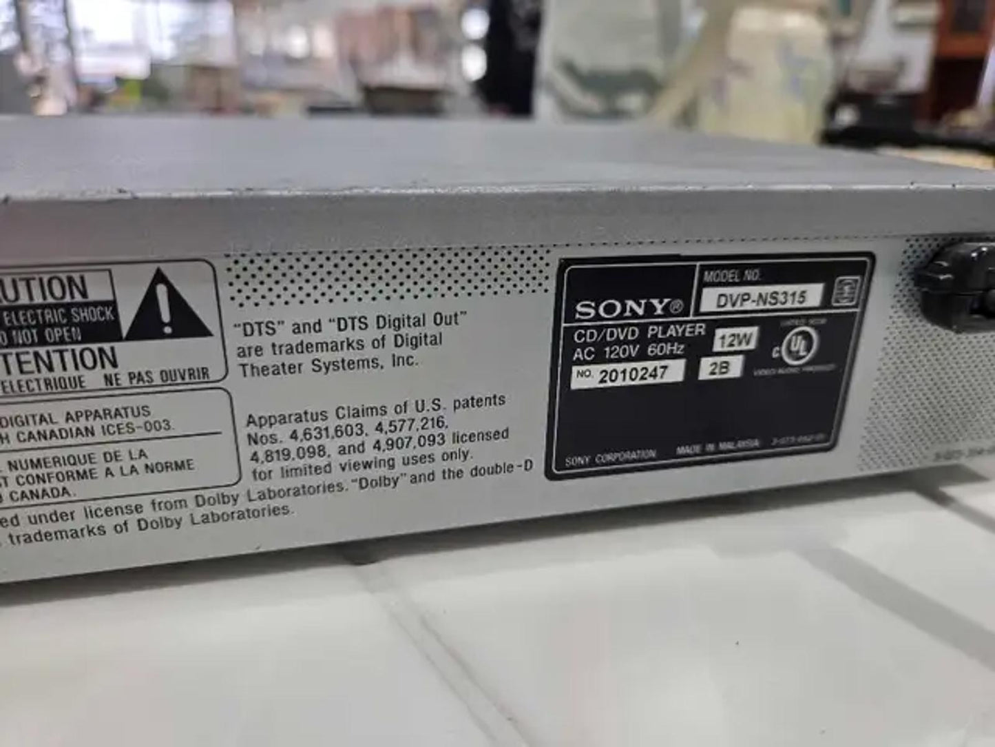 Sony DVP-NS315 DVD Player