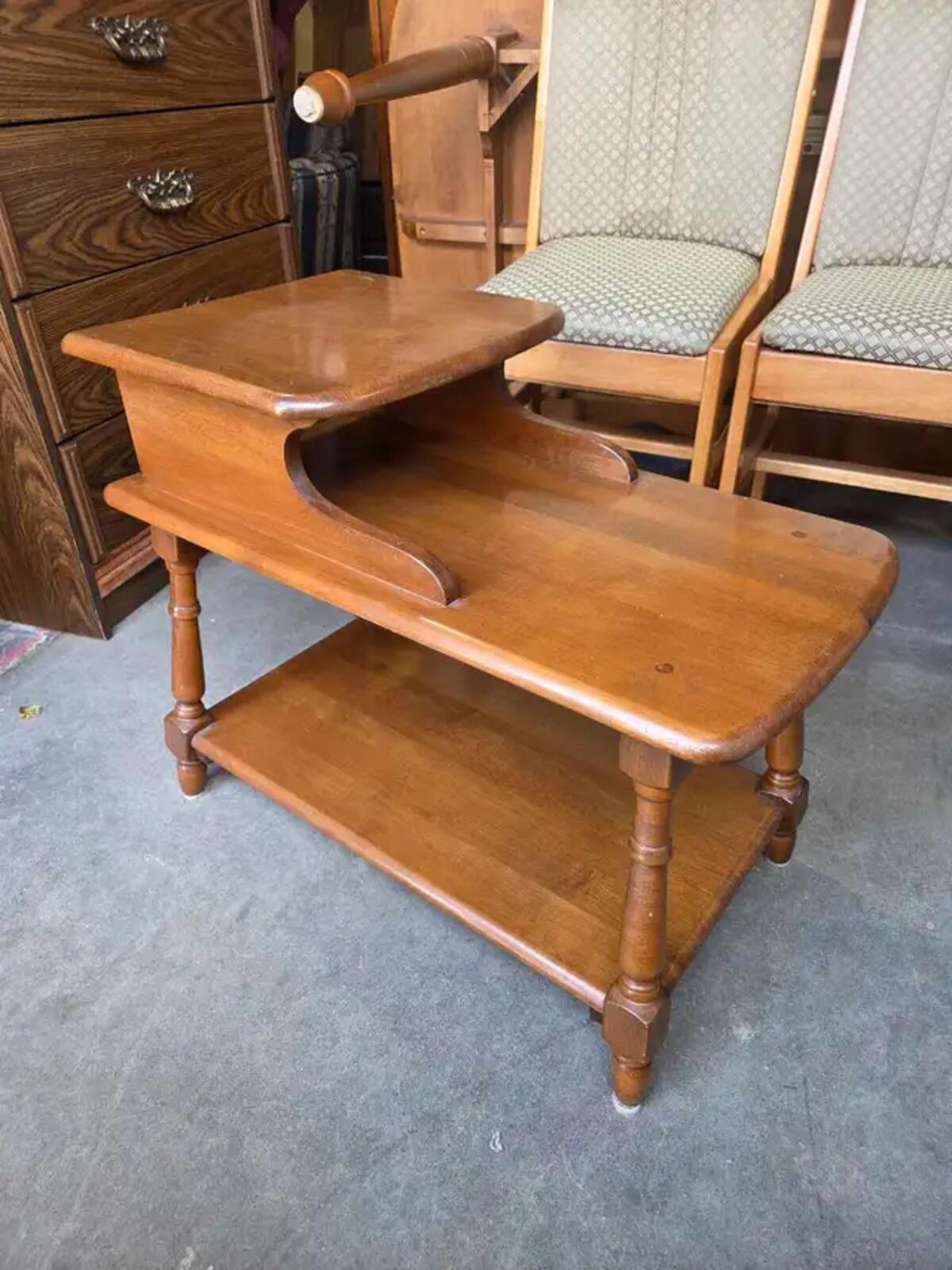 Vintage Mid-Century Telephone Table