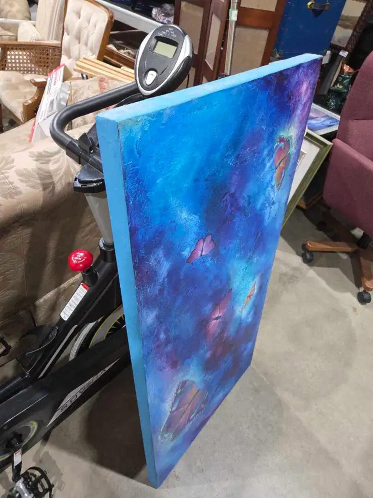 Large Butterfly Wooden Canvas Painting