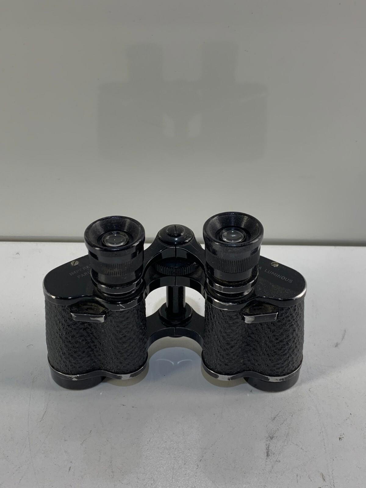 Vintage Imperex Paris Extra Luminous Binoculars With Leather Case