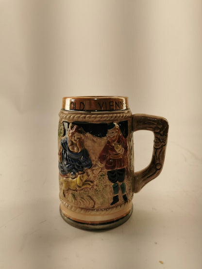 Lot of 2 western Germany Beer Stein + Old Vienna Ceramic Beer Mug